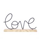 Ver imagem 1 de Enfeite Decorativo De Metal Love Com Base em Madeira 20x36x5,5 cm - D’Rossi