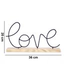 Ver imagem 4 de Enfeite Decorativo De Metal Love Com Base em Madeira 20x36x5,5 cm - D’Rossi