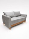 Ver imagem 2 de Sofá Living Siena 2 Lugares 160cm Veludo com Molas Bonnel - Cinza