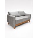 Ver imagem 1 de Sofá Living Siena 2 Lugares 160cm Veludo com Molas Bonnel - Cinza