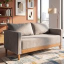 Ver imagem 1 de Sofá Living Siena 2 Lugares 160cm Veludo com Molas Bonnel - Cinza