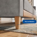 Ver imagem 5 de Sofá Living Siena 2 Lugares 160cm Veludo com Molas Bonnel - Cinza