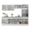 Ver imagem 4 de Armário de Cozinha Completa 5 Peças com Rodapé Mp2180 Made Multimóveis Branco/preto