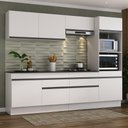 Ver imagem 2 de Armário de Cozinha Completa 5 Peças com Rodapé Mp2180 Made Multimóveis Branco/preto