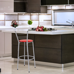 Banqueta para Balcão Flórida Prata Bistrô Ilhas Cozinha Gourmet Bares - 6
