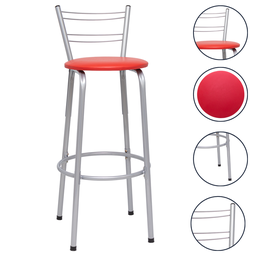 Banqueta para Balcão Flórida Prata Bistrô Ilhas Cozinha Gourmet Bares - 1