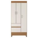 Ver imagem 6 de Guarda Roupa Solteiro 3 Portas e 2 Gavetas Castro - Amêndola Touch/off White