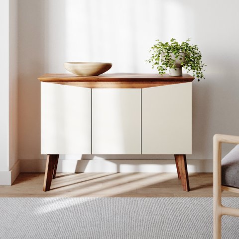 Buffet Aparador Jasmin 1,10m com 3 Portas Babus