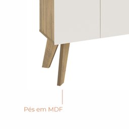 Buffet Aparador Jasmin 1,10m com 3 Portas Babus - 6