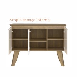 Buffet Aparador Jasmin 1,10m com 3 Portas Babus - 4