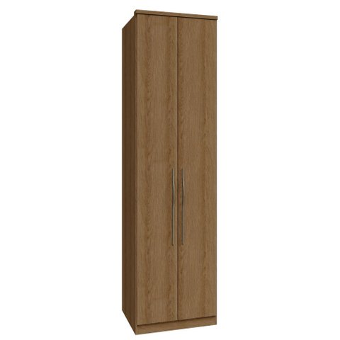 Guarda Roupa Modulado 02 Portas com Prateleiras 245cm Altura Setiba - Jequitibá