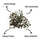 Ver imagem 3 de Parafuso Bicromatizado Zincado Aço Carbono 4x25 Cx500 Um