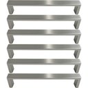 Ver imagem 1 de Kit 6 Puxadores Alça para Móveis 192mm Níquel Escovado Torralba para Gavetas Armários Guarda-
