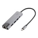 Ver imagem 1 de Adaptador USB-C para RJ45 - Hub Dock USB 5 em 1 - HDMI 4k - Power Delivery - Multilaser AC447