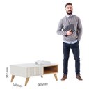 Ver imagem 6 de Home Suspenso Egeu Freijó Off White com Mesa de Centro Jeri Off White Freijó e Aparador Riviera