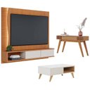 Ver imagem 1 de Home Suspenso Egeu Freijó Off White com Mesa de Centro Jeri Off White Freijó e Aparador Riviera
