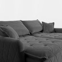 Ver imagem 4 de Sofá sem Caixa Retrátil 1,80m Softgel Sublime Boucle Cinza Escuro Cama Inbox
