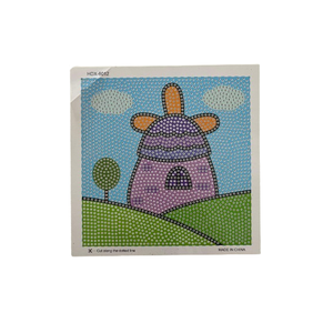 Kit Pintura Diamante Diy 5d Infantil com Moldura Porta Retrato Lavanda