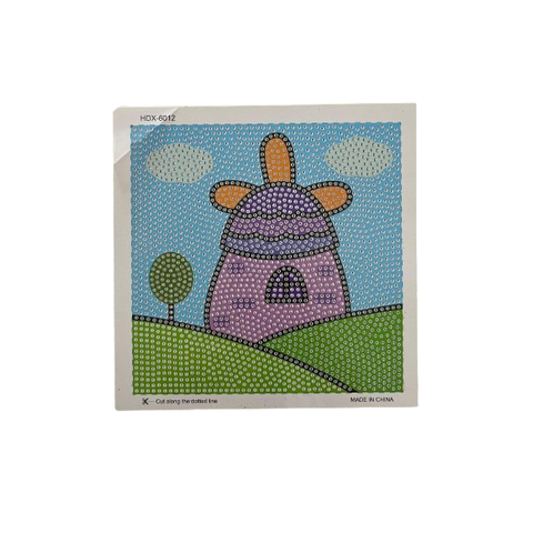 Kit Pintura Diamante Diy 5d Infantil com Moldura Porta Retrato Lavanda