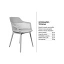 Ver imagem 5 de Cadeira Estofada Jantar Cozinha Marcela Nude