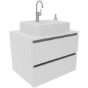Ver imagem 1 de Gabinete de Banheiro 60 Cm 2 Gavetas com Cuba Joana Branco