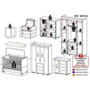 Ver imagem 4 de Quarto Completo Com Colchão, Poltrona De Amamentação E Puff Pimpolho Mp4103 Branco/Cinza