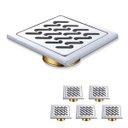 Ver imagem 1 de Ralo 10x10 Inox Box Banheiro Kit 5 Uni Lavabo Anti Odor Anti Inseto Higienico Cozinha Lavanderia Qui