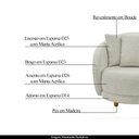 Ver imagem 3 de Poltrona Decorativa Base Fixa Galáxia com Almofadas Boucle Off White G45 - Gran Belo