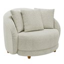 Ver mais imagens de Poltrona Decorativa Base Fixa Galáxia com Almofadas Boucle Off White G45 - Gran Belo