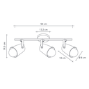 Ver imagem 2 de Spot Trilho de Sobrepor Moderno Direcionável Fokus 3 Lâmpadas E27 Bivolt:Branco/110V/220V