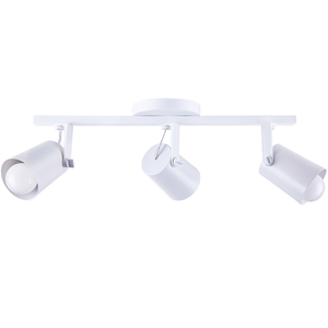 Spot Trilho de Sobrepor Moderno Direcionável Fokus 3 Lâmpadas E27 Bivolt:Branco/110V/220V