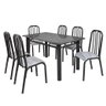 Conjunto de Mesa Com 6 Cadeiras Ciplafe Granito Craquelado - 2
