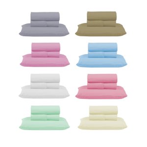 Kit Lençol Solteiro Infantil 100% Algodão Percal 300 Fios 3 Peças:rose