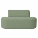 Ver imagem 5 de Sofá Reto 02 Lugares 150cm Mônaco Bouclé Verde Claro - Nexta Casa