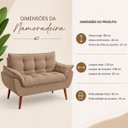 Ver imagem 4 de Namoradeira Opala Confortável e Moderna para Descanso Capuccino