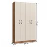 Armário Multiuso Riviera 4 Portas 8 Prateleiras Freijó/Off White - Irm Móveis - 4