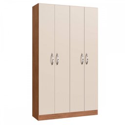 Armário Multiuso Riviera 4 Portas 8 Prateleiras Freijó/Off White - Irm Móveis - 2