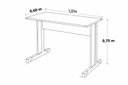 Ver imagem 3 de Mesa de Escritório Retangular 137cm Noce e Preto