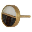Ver imagem 3 de Puxador Redondo Mármore Branco Cinza Madeira Metal Dourado Móveis