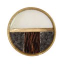 Ver imagem 1 de Puxador Redondo Mármore Branco Cinza Madeira Metal Dourado Móveis