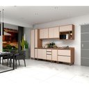 Ver imagem 1 de Armário de Cozinha Completa 7 Peças com Tampo Vanilla com Connect Lari Luciane Móveis