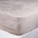 Ver imagem 3 de Lençol de Pelinho com Elástico Plush Inove Casal 138x188x30cm - Lençol Plush Taupe