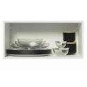 Ver imagem 4 de Armário de Cozinha Aéreo de Cozinha 70 cm 1 Porta Basculante Branco/Cinza Agata Madesa