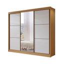 Ver imagem 2 de Guarda-roupa Casal 3 Portas de Correr com Espelho 100 % Mdf Cristal