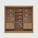 Ver mais imagens de Guarda-roupa Casal 3 Portas de Correr com Espelho 100 % Mdf Cristal