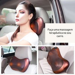 Almofada de Massagem Shiatsu Encosto Lombar Pescoço - 5