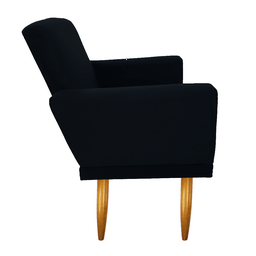 Kit 02 Poltronas Decorativa Sala Oferta Nina Suede Preto Tagmóveis Poltrona Decorativa Nina Suede - 2