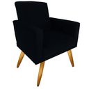 Ver imagem 6 de Kit 02 Poltronas Decorativa Sala Oferta Nina Suede Preto Tagmóveis Poltrona Decorativa Nina Suede