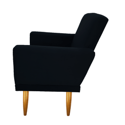 Kit 02 Poltronas Decorativa Sala Oferta Nina Suede Preto Tagmóveis Poltrona Decorativa Nina Suede - 3