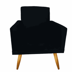 Kit 02 Poltronas Decorativa Sala Oferta Nina Suede Preto Tagmóveis Poltrona Decorativa Nina Suede - 4